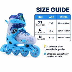 <span class=keywords><strong>Patines</strong></span> <span class=keywords><strong>en</strong></span> Línea Ajustables para Niños OEM con Ruedas ABEC-9, Función de Bloqueo, 2 <span class=keywords><strong>en</strong></span> 1, Diseño Plano, Carcasa Transparente, Tallas XS-M, Venta al Por Mayor - Product Image 3