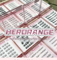 HERORANGE Faux cils en vison sans colle, super doux, sans retraitement requis, auto-adhésifs, effet 3D, fibres naturellement recourbées