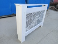 Vente en gros de radiateur blanc de maison moderne, couverture de chauffage en bois massif perforé, couverture de radiateur en MDF de plinthe
