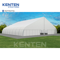 Tienda de aluminio para eventos, carpa de gran tamaño con estructura de almacén, curvo, transparente, personalizada de fábrica, alta calidad