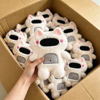 Jouets en peluche doux de 8 pouces, best-sellers, motif chat robot anime de dessin animé, pour machine à griffes et breloque de sac pour jeux d'arcade