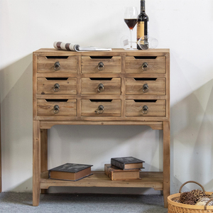 Home Living Room Accent <b>Rustic</b> Reclaimed Wood Storage <b>Cabinet</b> with Multi Drawers - Product Image 1