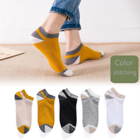 US Online Store Chaussettes d'invisibilité Offre Spéciale Chaussettes en coton de haute qualité pour hommes Chaussettes de couleur épissées à la mode