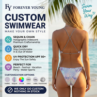 Vente flash - Maillot de bain personnalisé de luxe avec paillettes et sequins - Ensemble de bikini 2 pièces de marque propre - Maillot de bain de plage