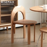 Isemax — meuble de salle à manger classique en forme de u, chaise, noir massif, en bois de cerise