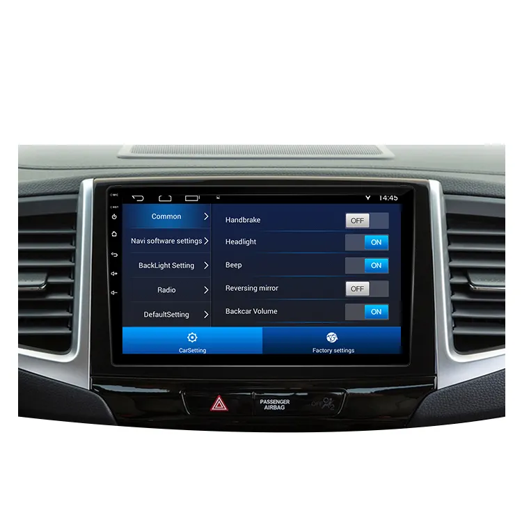 Dvd Player Mobil Navigasi 2 Din Cerdas, Kontrol Suara Android 10 Inci Rekaman Loop