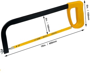 Cadre de scie à métaux de 12 pouces avec lame bimétallique de 24 TPI, scie à main adaptée au métal, au bois, au <span class=keywords><strong>PVC</strong></span>, à la <span class=keywords><strong>menuiserie</strong></span> - Product Image 3