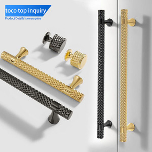 TOCO bedroom furniture brass wardrobe brushed handles band cabinet handle design leather knobs for furniture
