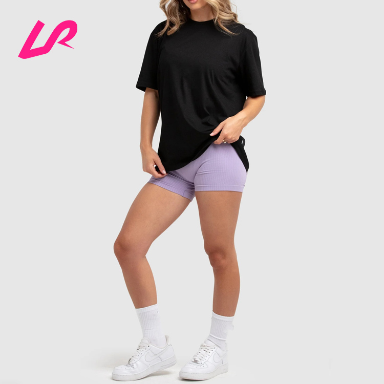 Wholesale Custom logo Short Sleeve Crew Neck T-shirt for Women Soft Fabric Oversized Tee Loose Casual Top Workout Sports T-shirt