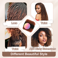 Originea Vente en Gros Cheveux Humains Ombrés Afro Crépus en Vrac Non Traités Extensions pour Tresses au Crochet Cheveux en Vrac pour Tressage Bouclé