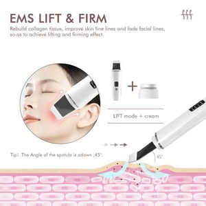 Nettoyeur de peau ultrasonique portable, spatule pour le visage en ABS et acier inoxydable, élimination des points noirs, nettoyage par vibration - Product Image 5