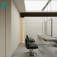 Conception et décoration personnalisées de salons de coiffure de luxe, comptoirs de réception, présentoirs complets pour magasins, service tout-en-un