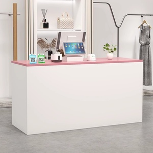 Ensemble de meubles de salon de coiffure de haute qualité au design moderne, ensemble d'équipements rose avec des chaises de shampooing, ensemble de meubles de salon de coiffure - Product Image 5