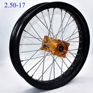 2.50-17インチリアCNCハブアルミニウム合金ホイールリム2.50-17 "インチKLXCRF KTMカヨアポロBSEダートピットバイク用