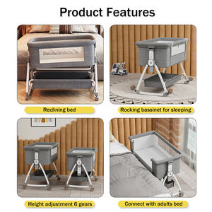 <span class=keywords><strong>Cuna</strong></span> <span class=keywords><strong>de</strong></span> Bebé Multifuncional <span class=keywords><strong>de</strong></span> Alta Calidad, Plegable, Ajustable en 6 Alturas, para Viajes, <span class=keywords><strong>Cuna</strong></span> <span class=keywords><strong>de</strong></span> Bebé Junto a la Cama - Product Image 3