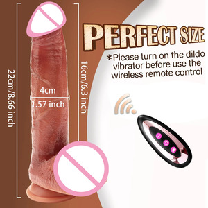Dildo Vibratore Realistico Riscaldato Chiyuan in Morbido ABS con Telecomando per Donne <span class=keywords><strong>Pene</strong></span> Vibrante in Silicone Dildo Elettrico a Spinta - Product Image 6