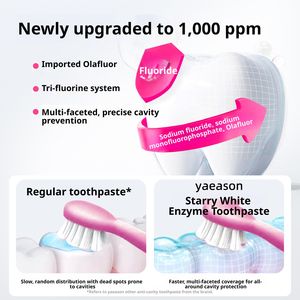 Dentifrice Olaflur au goût de thé au jasmin, étiquette privée OEM, anti-caries, haleine fraîche, élimine les odeurs buccales, blanchissant, dentifrice naturel - Product Image 3