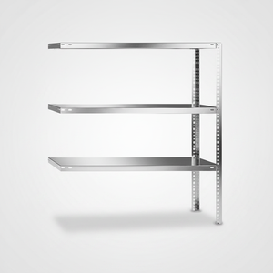 Mensola Estensibile in Acciaio Inox AISI 304 con 3 Ripiani 130 X 60 cm Altezza 150 cm per Organizzazione Cucina - Product Image 2