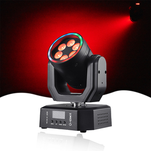 QSE Lighting - Mini Cabeza Móvil LED RGB con Efecto Wash, 30W, Control DMX512/Activación por Sonido, IP33, CRI90, para Pistas de Baile, DJ y Conciertos - Product Image 1