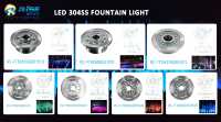 Anneau lumineux LED submersible 12W blanc froid en acier inoxydable 304 avec décodeur DMX intégré, IP68, garantie 2 ans, dimmable