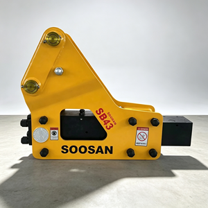 Ciseaux hydrauliques latéraux SOOSAN SB43, burin de 75 mm, marteau brise-roche, accessoire pour excavatrice de 5 à 12 tonnes - Product Image 1
