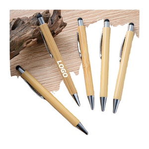 Customizable Bamboo Click <b>Pen</b> with Touchscreen Tip - Eco-Friendly Promotional <b>Gift</b> for Hotels, Offices & Students - Product Image 1