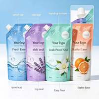 Pochettes à bec verseur 250ml/500ml/1L/3L pour lessive liquide – Sacs d'emballage personnalisés refermables avec bouchon pour savon liquide