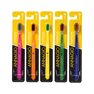 Paquete de 10 limpiadores de lengua Annagio, cepillo de dientes para el cuidado del mal aliento, producto de higiene bucal para adultos para la rutina diaria del cuidado bucal - Product Image 1