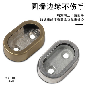 Support de tringle de penderie en alliage de zinc, épaisseur 2,8 mm, fixation murale, quincaillerie de placard - Product Image 5