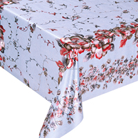 Nappe de table en PVC non tissée, imperméable, résistante à l'huile, imprimée de motifs floraux personnalisés, pour mariage et repas