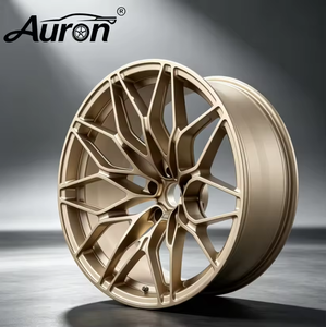 ล้อแม็กซ์ Auron สีทองเข้ม แบบหลายก้าน ผลิตจากวัสดุหล่อขึ้นรูปชิ้นเดียว สำหรับรถยนต์นั่งส่วนบุคคล ใช้สำหรับดัดแปลงอัพเกรดล้อรถยนต์ทุกรุ่น - Product Image 6