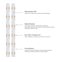 Bandes lumineuses LED COB RGB intelligentes DC12V/24V, 576 LED, flexibles, pour créer une ambiance, pour meuble TV, décoration de la maison