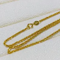 العصرية النقي 18K ريال أقراط ذهب خالص أصفر قلادة مجوهرات حبل سلاسل السيدات