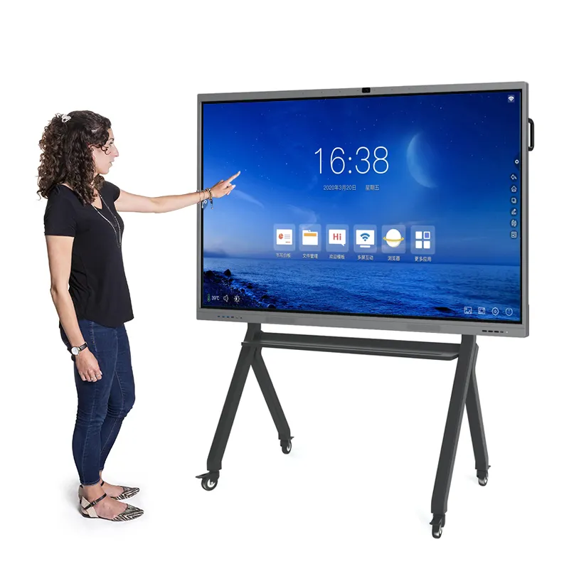 KINGONE 6575インチLcdインタラクティブスクールタッチスクリーンスマートボード教室用電子デジタルホワイトボード