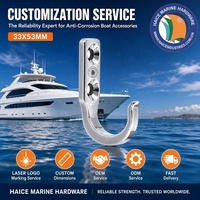 Crochet de suspension marin en acier inoxydable 316, 33x53mm, ouvrable, pour manteaux et chapeaux, accessoires de quincaillerie pour yachts et bateaux