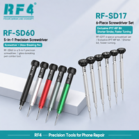 Jeu de tournevis de précision RF4 RF-SD60 /SD17 5-en-1 avec brise-vitre, kit métallique 6 pièces, embout IP17 rapide et précis pour la réparation électronique