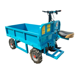 <span class=keywords><strong>Chariot</strong></span> de transport à plateau plat en acier inoxydable à quatre roues électriques avec une capacité de charge de 1000 kg pour la logistique d'entrepôt, le stockage et les achats - Product Image 2