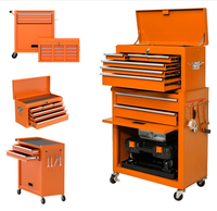 Chariot à outils en acier laminé à froid à 8 tiroirs, armoire à roulettes, options OEM/ODM/OBM, conception détachable pour le rangement en atelier/garage