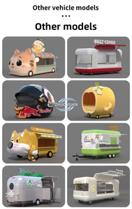 Remolque de Comida Móvil Comercial, Carrito de Comida Rápida para Hot Dogs, Pizza y Café - Product Image 4