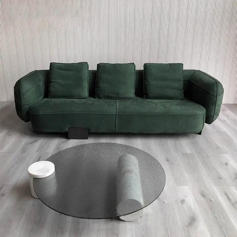 Hoge Kwaliteit Rugiano Zestig Sofa Bank Glinsterende Grijze Stof Moderne Italiaanse Luxe Sofa