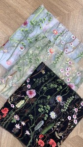 Fiore di primavera tessuto <span class=keywords><strong>ricamato</strong></span> <span class=keywords><strong>Tulle</strong></span> tessuto di pizzo <span class=keywords><strong>ricamato</strong></span> pianta di pizzo pizzo <span class=keywords><strong>per</strong></span> il vestito - Product Image 5
