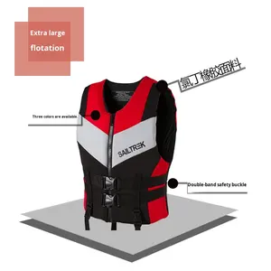 سترة نجاة للكبار والأطفال مصنوعة من النيوبرين السميك للسباحة في الهواء الطلق، سترة طفو، بدلة سباحة للتجديف والغوص وصيد الأسماك - Product Image 6
