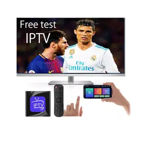 Suscripción a IPTV 4K de prueba gratuita con lista M3U y código de prueba Caja de TV inteligente grande para panel de distribuidor de procesador Android disponible