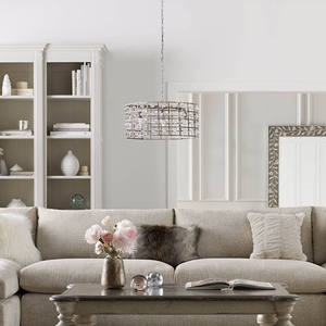 American Luxury Crystal Chandelier for Living Room Retro Vintage Restaurant Round Cage Pendant Light - Product Image 3