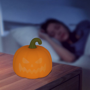Halloween Silicone Pinch nó <span class=keywords><strong>Fidget</strong></span> reliever mờ đêm ăn với 3D bí ngô Quà Tặng Silicone ngủ đêm đèn cho trẻ em bên - Product Image 3