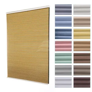 Décoration Fenêtre Abat-jour cellulaire Stores nid d'abeille personnalisés Fenêtre française Stores à rouleau occultants <span class=keywords><strong>Store</strong></span> <span class=keywords><strong>plissé</strong></span> - Product Image 2