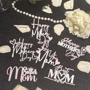 Honey And Sweetness Acrylic Mother's Day <b>Cake</b> <b>Decorations</b> 1.3mm 9cm Double Layer <b>Cake</b> Plugin For Party <b>Supplies</b> - Product Image 3