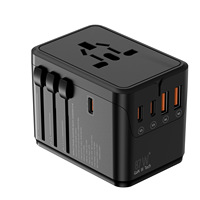 Adaptateur de voyage universel pour prise secteur AC, chargeur rapide 20W PD 4 ports, 5 en 1, pliable, respectueux de l'environnement, compatible US EU UK AU