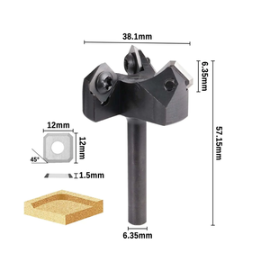 ANGHUA <span class=keywords><strong>Fraise</strong></span> à insert professionnelle pour le surfaçage de la planche de surf, le nivellement des dalles, le rabotage, le travail du bois CNC, outillage industriel - Product Image 2
