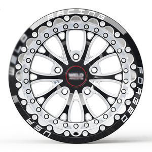 Rines de Carreras Forjados de 1/2 Pieza en Aleación de Aluminio CX 17x10 17x11 -25 +50 Negro Fresado con Beadlock Personalizado para Ford Mustang - Product Image 2